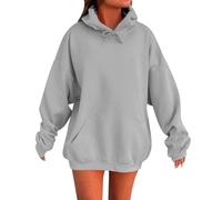 LLECDASEUI Sweats à Capuche surdimensionnés pour Femmes Sweats Mignons Pull à Capuche en Molleton Hauts Pulls décontractés Confortables Tenues de Mode vêtements (Gris,TP)