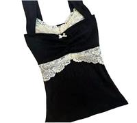 LLECDASEUI Y2k guépard Tops Emo Coquette Haut Court Grunge des années 2000 imprimé léopard Hauts à Bretelles Spaghetti (Noir,S)