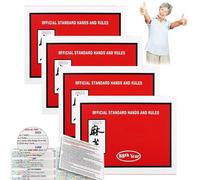 LLELEMAMO Mahjong Cards 2025 Large Size Card, Mah Jongg Cards 2025 Official Large Print, Official Hands and Rules 4 Pcs (Red)