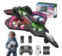 LLELEMAMO Rc Jet, Rc Stunt Fighter Jet Toy for Kids with 360° Flips & LED Lights, Christmas Remote Control Helicopter, Remote Control Airplane Delivers for Every Sky Enthusiast (Style1-C)