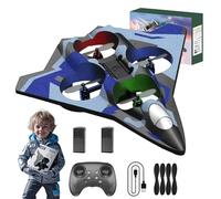 LLELEMAMO Rc Jet, Rc Stunt Fighter Jet Toy for Kids with 360° Flips & LED Lights, Christmas Remote Control Helicopter, Remote Control Airplane Delivers for Every Sky Enthusiast (Style3-B)