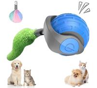 LLELEMAMO Tail 2.0 Cat Toy, Tail Cat Toy, Interactive Cat Toy for Indoor Cats, USB Rechargeable Smart Automatic Moving Cat Dog Toy Ball, Two Speed Adjustment, with Replacement Tail (Sky Blue)