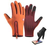 LLELEMAMO Velura Winter Gloves, Thermal Touch Screen Windproof Gloves, Ultimate Waterproof All-Day Warmth Velura Glove (Orange)