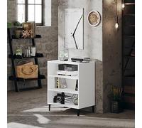 LLEZKBR Armoires et rangement, buffets et buffets - Buffet - Buffet blanc - 57 x 35 x 70 cm - Bois d'ingénierie