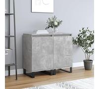 LLEZKBR Armoires et rangement, buffets et buffets - Buffets - Buffets - 2 pièces - Gris béton - 40 x 35 x 70 cm - Bois d'ingénierie