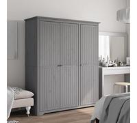LLEZKBR Armoires et rangements-Armoires et armoires-Penderie BODO Gris 151,5 x 52 x 176,5 cm Bois massif Pin
