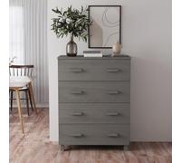 LLEZKBR Armoires et rangements-Buffets & Buffets - Buffet HAMAR - Gris clair - Bois massif de pin - 79 x 40 x 103,5 cm