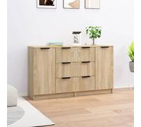 LLEZKBR Armoires et rangements-Buffets & Buffets Buffets Buffets 2 pcs Sonoma Oak 60x30x70 cm Bois d'ingénierie