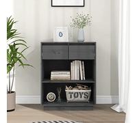 LLEZKBR Armoires et rangements-Buffets & Buffets-Console Armoire Console Gris 60x34x75cm Bois Massif Pin