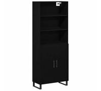 LLEZKBR Armoires et rangements-Buffets & Buffets-Highboard 2 pcs Chêne Noir 70 x 34 x 180 cm Bois d'ingénierie