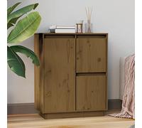 LLEZKBR Armoires et rangements - Buffets et buffets - Buffet - Buffet - Bois de pin massif - Marron - 60 x 34 x 75 cm