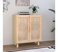 LLEZKBR Armoires et rangements - Buffets et buffets - Buffets - Buffet - Bois massif - Marron - 60 x 30 x 70 cm - En pin massif et rotin