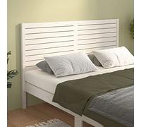LLEZKBR Bed&Accessories Tête de lit en pin massif Blanc 126 x 4 x 100 cm