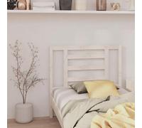 LLEZKBR Bed&Accessories Tête de lit en pin massif Blanc 96 x 4 x 100 cm