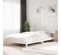 LLEZKBR Beds & Accessories Lit empilable sans matelas en pin massif Blanc 90 x 200 cm