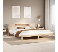 LLEZKBR Beds & Accessories - Lits et cadres de lit - Bibliothèque - Lit sans matelas - 180 x 200 cm - Super King - Bois de pin massif