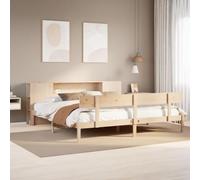 LLEZKBR Beds & Accessories - Lits et cadres de lit - Bibliothèque - Lit sans matelas - 180 x 200 cm - Super King - Bois de pin massif