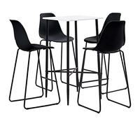 LLEZKBR Ensemble de meubles de cuisine et de salle à manger - Ensemble de 5 pièces en plastique noir