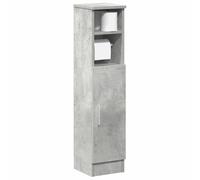 LLEZKBR Ensemble de meubles de salle de bain - Armoire de salle de bain avec porte-rouleau - Gris béton - 20,5 x 22 x 90 cm