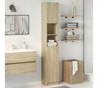 LLEZKBR Ensemble de meubles de salle de bain - Armoire de salle de bain - Chêne Sonoma - 32 x 25,5 x 190 cm - Bois d'ingénierie