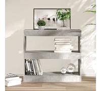 LLEZKBR Étagère-Bibliothèques et étagères sur pied - Armoire à livres / séparateur de pièce - Gris béton - 80 x 30 x 72 cm