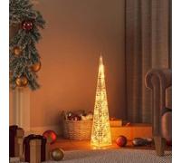LLEZKBR Home tools-Cône lumineux décoratif en acrylique blanc chaud 60 cm
