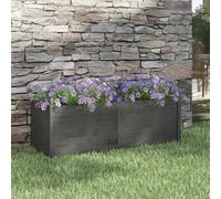 LLEZKBR Home tools-Jardinière de jardin en pin massif Gris 150 x 50 x 50 cm