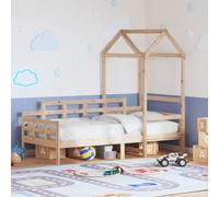 LLEZKBR Lits et accessoires, lits et cadres de lit - Lit de jour avec toit sans matelas - 90 x 190 cm - En bois massif