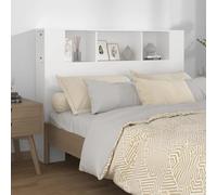 LLEZKBR Lits et accessoires, têtes de lit et pieds de lit - Tête de lit armoire blanche 140 x 18,5 x 104,5 cm