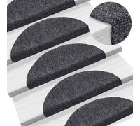 LLEZKBR Maison et jardin, fournitures ménagères, tapis d'escalier auto-adhésifs pour la maison, 5 pièces, gris foncé, 56 x 17 x 3 cm, poinçon aiguille