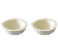 LLF Lot de 2 creusets en céramique Doré Argenté 250 g