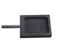 LLF Moule à lingot en graphite doré et argenté pour fondre, moulage, affinage avec barre en métal (2 kg) (plat))