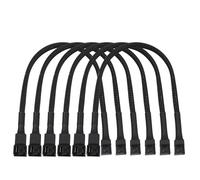 LLFYXM Câble d'extension répartiteur PWM à 4 broches, 6 câbles d'alimentation PC de 30 cm, haute performance, contrôle de la température PWM, compatible avec la plupart des systèmes de refroidissement