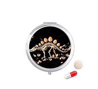 LLgLOOhoOPPPJDh Boîte de rangement pour médicaments, stégosaure, motif dinosaure, herbe, grand stégosaure, cadeau miroir