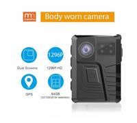 LLGTFQ M852 caméra Vision Nocturne Police Application de la Loi GPS Surveillance vidéo sécurité Anti-déflagrant Corps porté caméra pour Le Cyclisme(64GB)