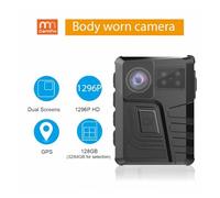 LLGTFQ M852 caméra Vision Nocturne Police Application de la Loi GPS Surveillance vidéo sécurité Anti-déflagrant Corps porté caméra pour Le Cyclisme(128GB)