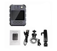 LLGTFQ Mini caméra étanche HD 1080P, Vision Nocturne à Infrarouge, Micro caméscope de Police, DVR numérique Portable, caméra de sécurité corporelle pour Le Cyclisme(64G Card,Without WiFi)