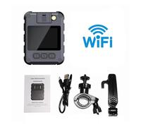 LLGTFQ Mini caméra étanche HD 1080P, Vision Nocturne à Infrarouge, Micro caméscope de Police, DVR numérique Portable, caméra de sécurité corporelle pour Le Cyclisme(32G Card,with WiFi)