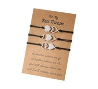 LLHCF 1 ensemble de bracelets tressés faits à la main en fil de coton réglable pour diverses occasions
