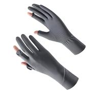 LLHCF 1 paire de mitaines de protection solaire pour écran tactile pour femme - Respirantes - Pour l'extérieur - Pour un usage quotidien, gris foncé, taille unique