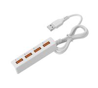 LLHCF 4 ports USB 2.0 mâle vers femelle câble adaptateur d'alimentation convertisseur USB 2.0 mâle vers USB femelle répartiteur pour téléphone USB Splitter avec adaptateur d'alimentation
