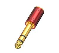 LLHCF Adaptateur auditif femelle 3,5 mm vers mâle 6,35 mm connecteurs métalliques pour son Hi-Fi et adaptateur auditif stable