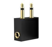 LLHCF Adaptateur de casque standard 3,5 mm plaqué or - Répartiteur de son - Résistant à l'usure - Convertisseur de prise casque - Prise de port aéronautique
