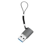 LLHCF Adaptateur USB C vers USB A - Transfert de données - Boîtier en alliage d'aluminium avec cordon - Pour ordinateur portable, PC, ventilateurs, lecteur A vers C - Pour transfert de données