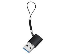LLHCF Adaptateur USB C vers USB A - Transfert de données - Boîtier en alliage d'aluminium avec cordon - Pour ordinateur portable, PC, ventilateurs, lecteur A vers C - Pour transfert de données
