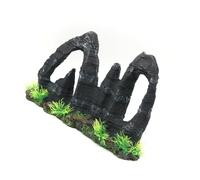LLHCF Aquariums en résine rocailleuse, décoration de paysage de montagne réaliste pour poissons et crevettes, décoration d'aquariums de bureau à domicile