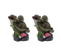 LLHCF Aquariums Paysage Résine Tortues Figurine Aquarium Aménagement Paysage Pour Élevage Crevettes Paysage Ornements Artisanat