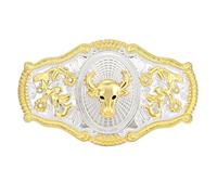 LLHCF Boucle de ceinture vintage de rechange unique en métal pour photo, accessoire délicat, punk, petit ami, boucle western vintage, Tête de vache, taille unique