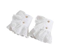 LLHCF Bracelet de mariée à pois pour mariée à volants élaborés pour enterrement de vie de jeune fille Blanc