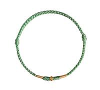 LLHCF Bracelet réglable avec perles dorées et cordon rouge pour l'amitié, tissé à la main, accessoire de Nouvel An